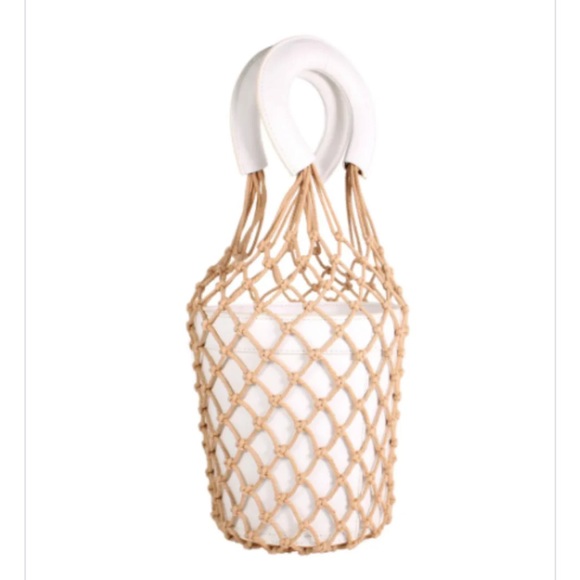 Gorgeous STAUD white Moreau leather bucket bag - Picture 7 of 16